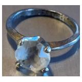 10k Gold B.G.E. Solitaire Ring Sz.4.75