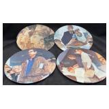 (4) 1980 Norman Rockwell Metal Freedom Plates