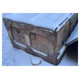 Large Lidded Wood Shipping/Storage Crate