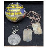 D-Day Commemorative Keychain, Dog Tags,