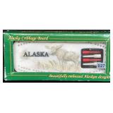 Beautiful Resin Alaska Cribbage Board