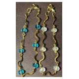 (2) 7' Glass Bead Bracelets