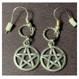 Pentagram Dangle Earrings