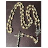 Vintage Knights Of Columbus Pearlized Bead Rosary