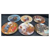 (6) Norman Rockwell Heritage & Christmas Plates