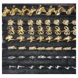 Ring Display w/Fashion Rings, Assorted Styles