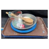 2-Cup Pyrex, Cake Pans, Camp Plates & Trays