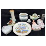 Ceramic Figurines, Bavaria Hat Pin Holder & More