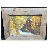 The Crystal Mill Photo, Barnwood Framed