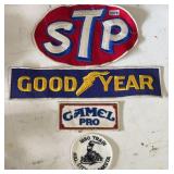 STP, Camel Pro, Goodyear & 1880 Train Patches