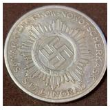 Large 1941 WWII German Silver Table Medal