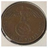 1937-A German 1 Pfennig Coin WWII