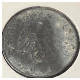 1941-F German 10 Pfennig Coin WWII