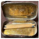 Antique Match Tin w/(3) Original Matches