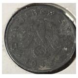 1942-A German 1 Pfennig Coin WWII