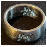 Cut Out Lizard Band Ring, Size 7 1/2