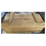 Sturdy Wood Box w/Divider Trays & Playing Cards