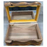 Wood Dovetail Jewelry Box w/Hunting Scene