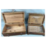 (2) Wood Jewelry Boxes, 10' x 5.5' & 8' x 5'