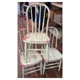 (3) Wood Child's Spindle Back Chairs