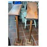 (2) Wood Adjustable Display Stands