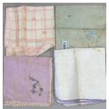(4) Crocheted & Embroidered Handkerchiefs