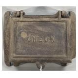 Cast Iron Check Deposit Slot w/Hinged Lid