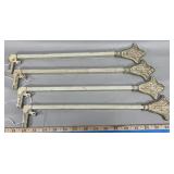 (4) Swing Arm Adjustable Curtain Rods
