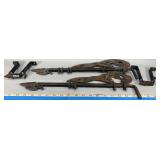 (2) Swing Arm Adjustable Curtain Rods w/Floral