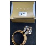 Avon Oversized Engagement Ring Brooch