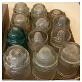 (11) Hemingray Clear No.10,16,17,47 Insulators