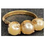 1/20 10k GF ESPO Pearl Ring, Size 4 1/4