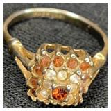 14k GE Vintage Cocktail Ring, Size 8