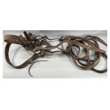 Antique Bit, Leather Headstall & Reins