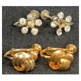 (2) Pair Clip On Earrings