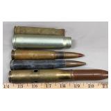 (5) Large Caliber Brass Casings