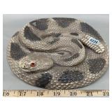 Ceramic 8' Coiled Rattlesnake Yard Decor