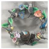 Metal 14' Wreath w/Resin Birds