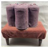 (2) Footstools, Square & Petal Shape