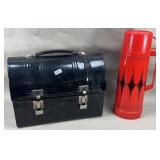 Black Metal Aladdin Lunchbox w/Pint Thermos