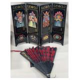 Chinese Laquered Small Screen 'Makeup of the