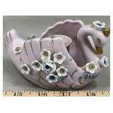 Wales Ceramic Swan Candle Holder