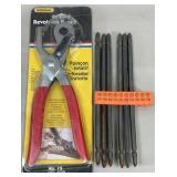 New Revolving Punch & 8' Screw Bits