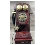 Wood Wall Mount Reproduction 30's Style Phone