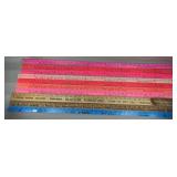 (10) Wood Advertising Yard Sticks, Mostly De Smet