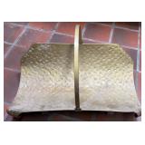 Hammered Brass Fireplace Log Holder