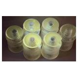 (6) PYREX UV Reactive Clear Glass Insulators