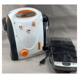 Personal TV AM/FM Lantern Radio & VHS Rewinder