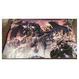 (6) Anime, Dragon & Tattoo Art Posters
