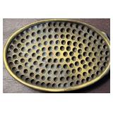 Dimpled Solid Brass Belt Buckle